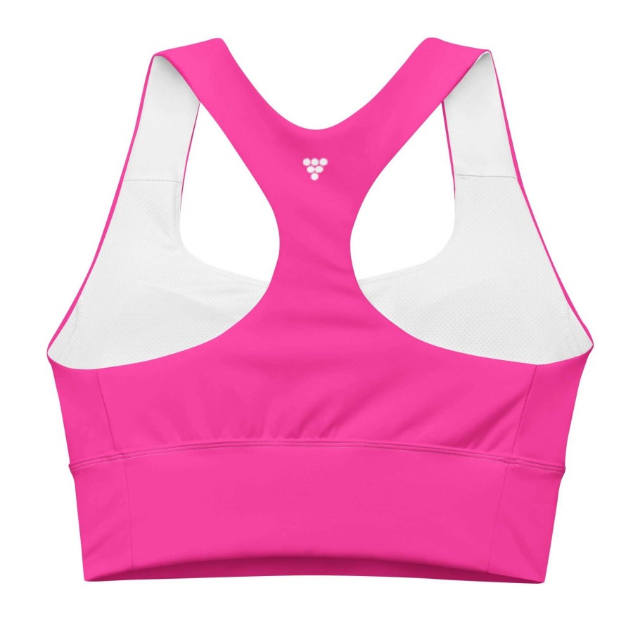 Tops * | Berry Jane High-Impact Racerback Sports Bra Hot Pink