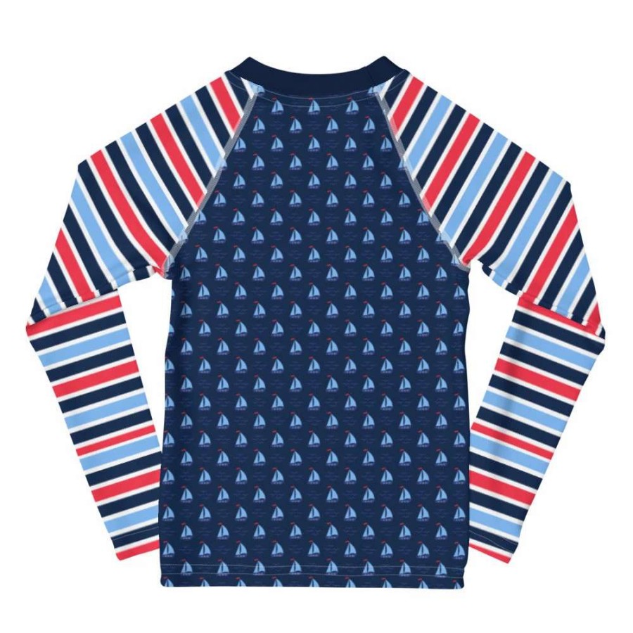 Kids * | Berry Jane Baby Toddler Kids (2T-7) Upf 50 Rash Guard Cape Cod