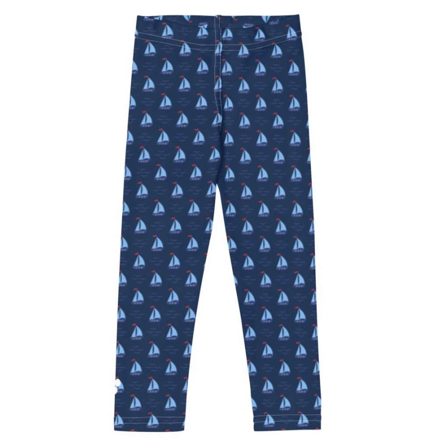 Kids * | Berry Jane Girls (2T-7) Upf 50 Swim Leggings Cape Cod Sailboats