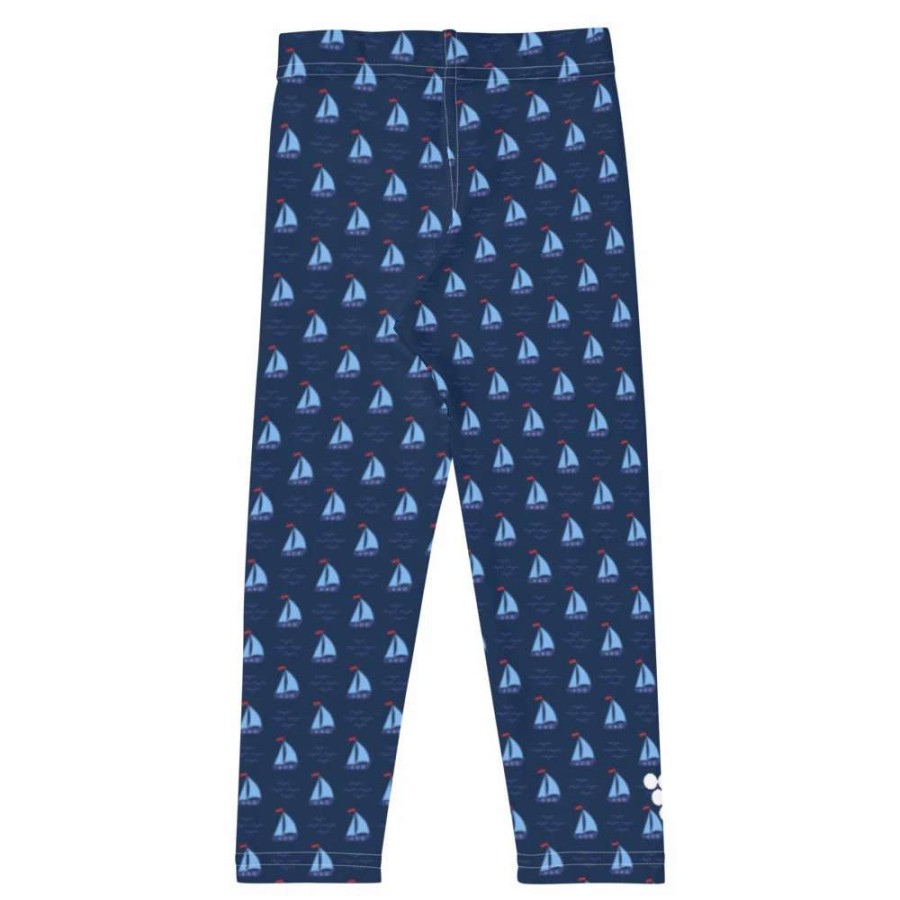 Kids * | Berry Jane Girls (2T-7) Upf 50 Swim Leggings Cape Cod Sailboats