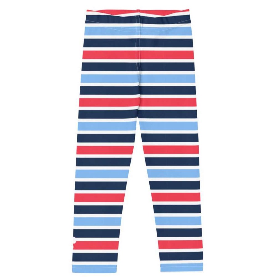 Kids * | Berry Jane Baby Toddler Gender Neutral (2T-7) Upf 50 Swim Leggings Cape Cod Stripe