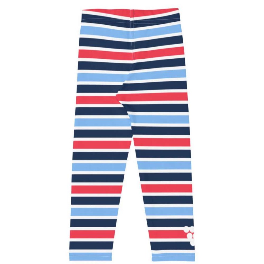 Kids * | Berry Jane Baby Toddler Gender Neutral (2T-7) Upf 50 Swim Leggings Cape Cod Stripe