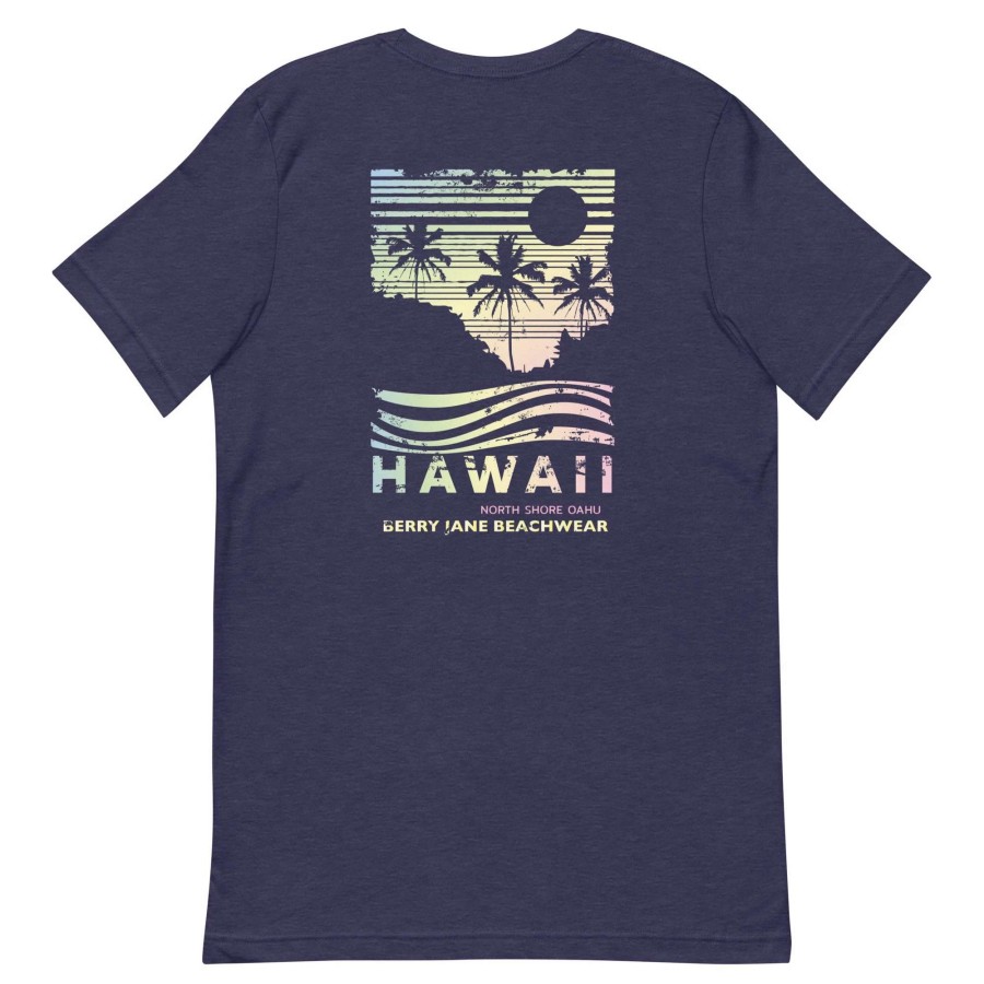 Tops * | Berry Jane 80S Inspired Hawaii Oahu North Shore Pastel Graphic T-Shirt