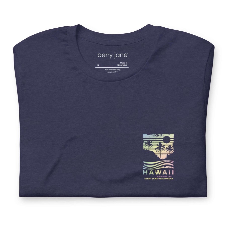 Tops * | Berry Jane 80S Inspired Hawaii Oahu North Shore Pastel Graphic T-Shirt