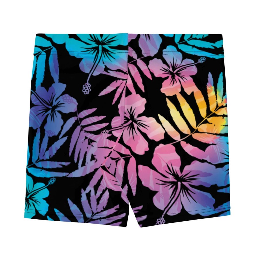 Kids * | Berry Jane Tween Swim Cover-Up Shorts, Ombre Hawaiian Hibiscus