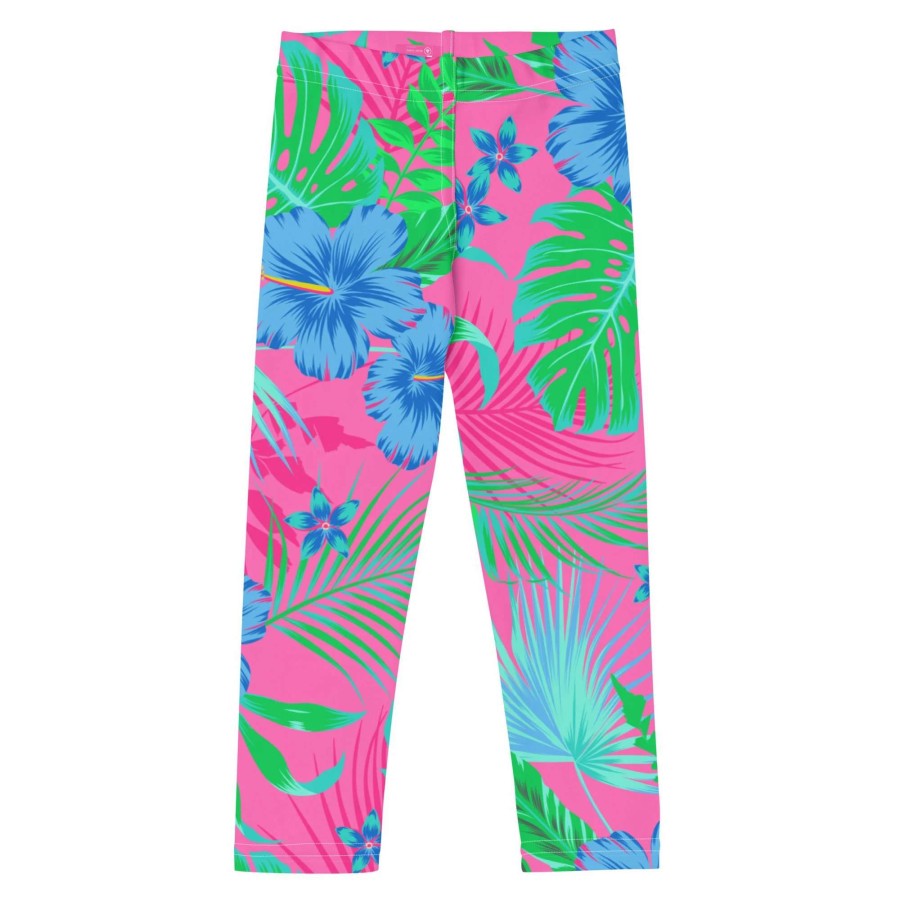 Kids * | Berry Jane Girls (2T-7) Upf 50+ Beach Bliss Floral Swim Leggings