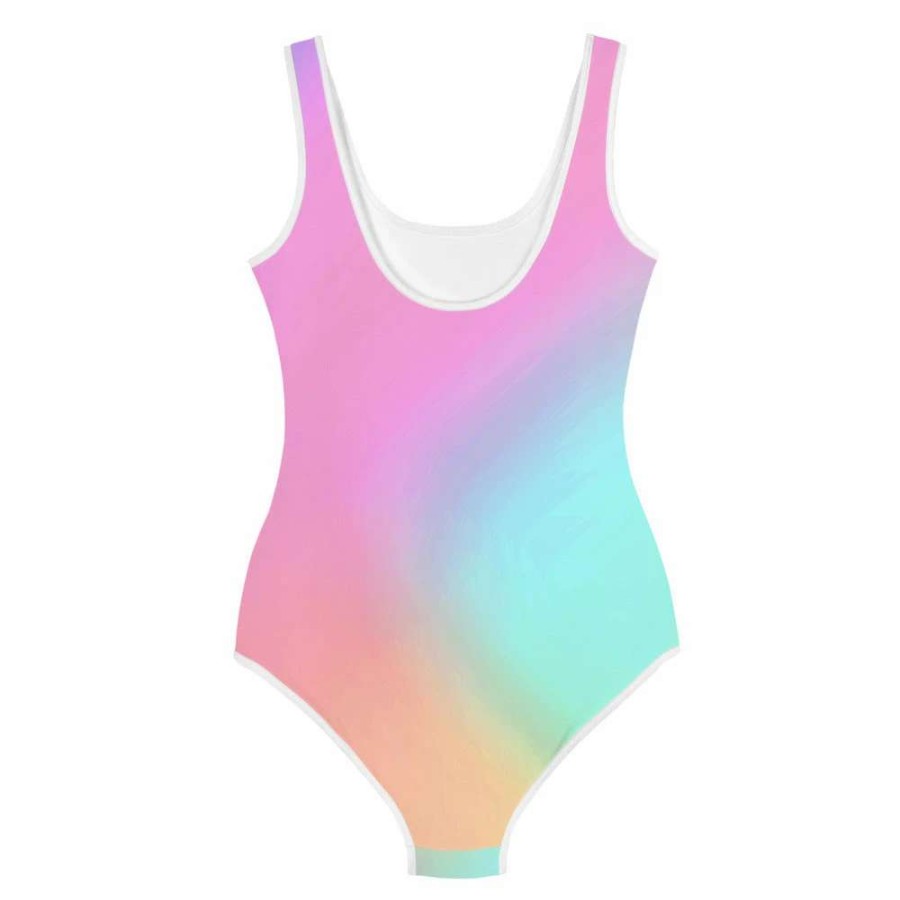 Kids * | Berry Jane Tween Girls Holographic Print 1-Pc Swimsuit