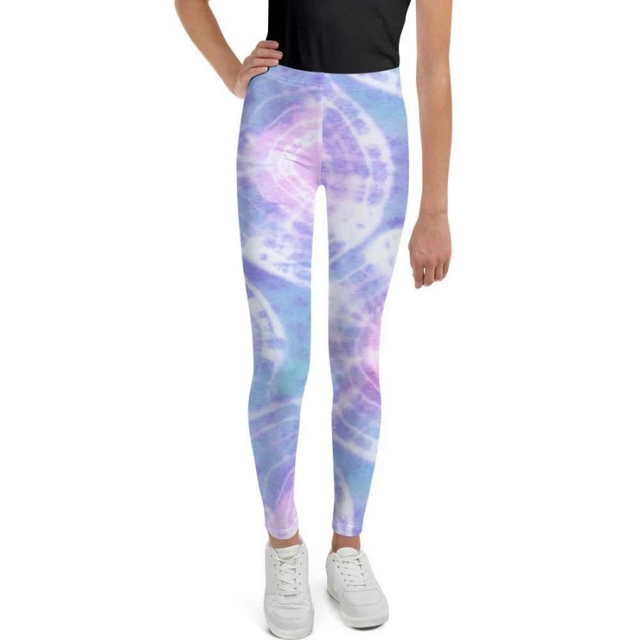 Kids * | Berry Jane Tween Girls (8-20) Upf Swim Leggings Pastel Tie Dye