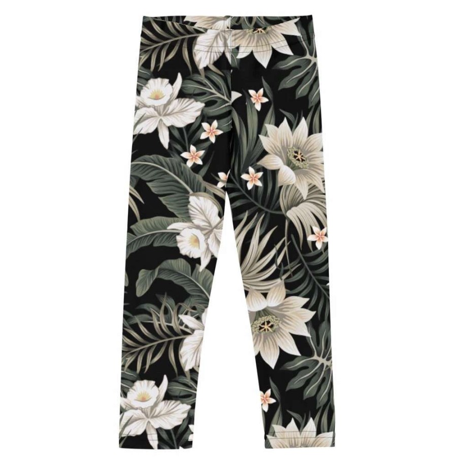 Kids * | Berry Jane Girls (2T-7) Upf 50 Swim Leggings Hawaiian Lily