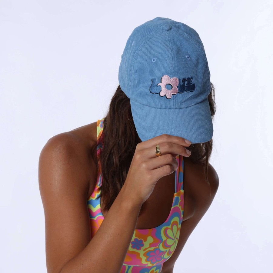 Hats * | Kulani Kinis Baseball Hat Love You Ocean Blue