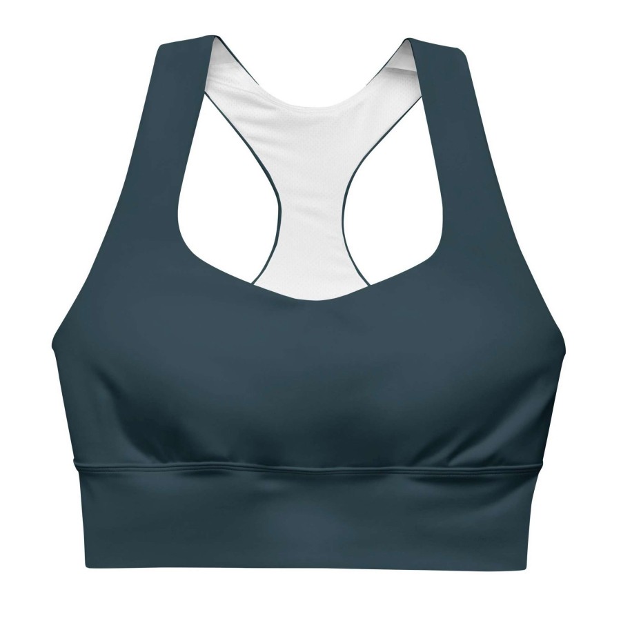 Tops * | Berry Jane High-Impact Racerback Sports Bra -Seychelles Blue