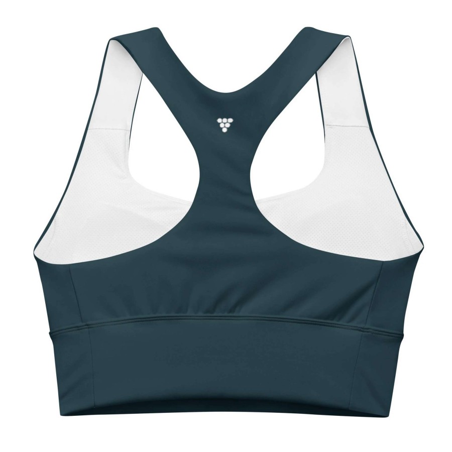 Tops * | Berry Jane High-Impact Racerback Sports Bra -Seychelles Blue