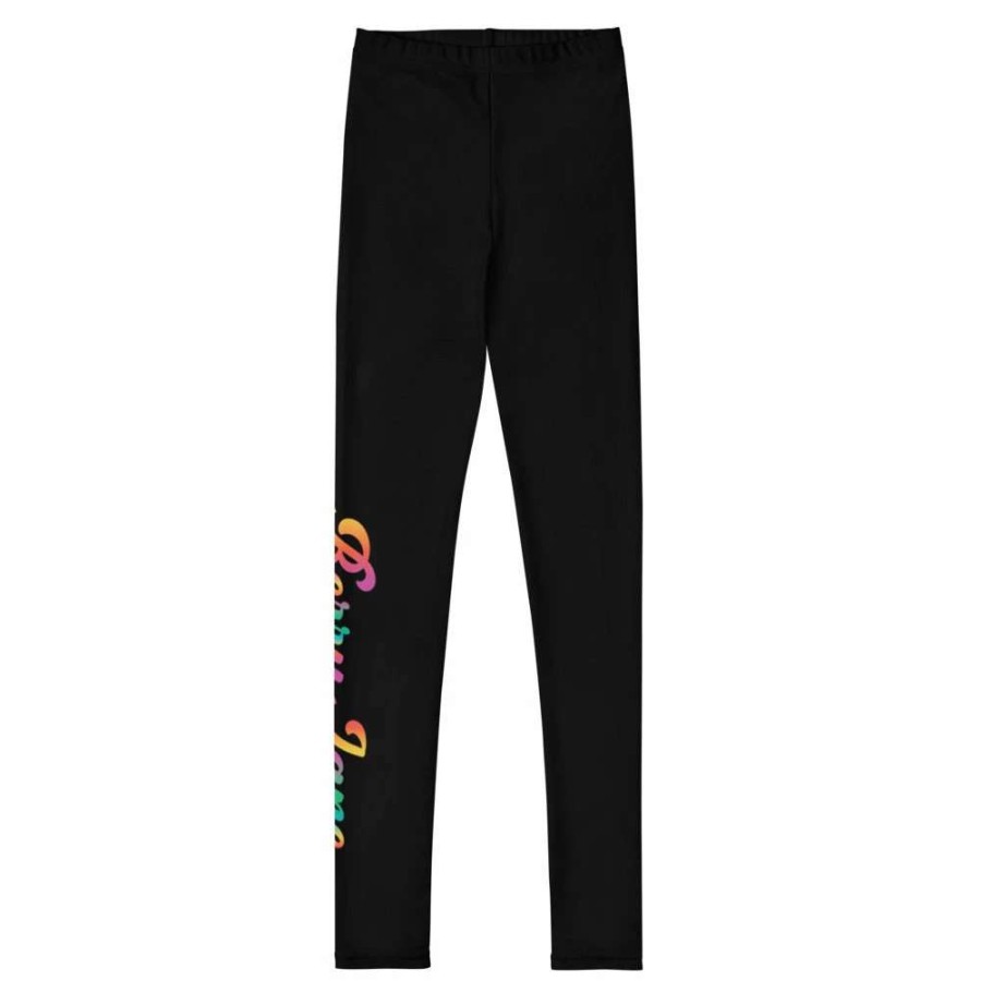 Kids * | Berry Jane Tween Girls (8-20) Upf 50 Swim Leggings Rainbow Logo