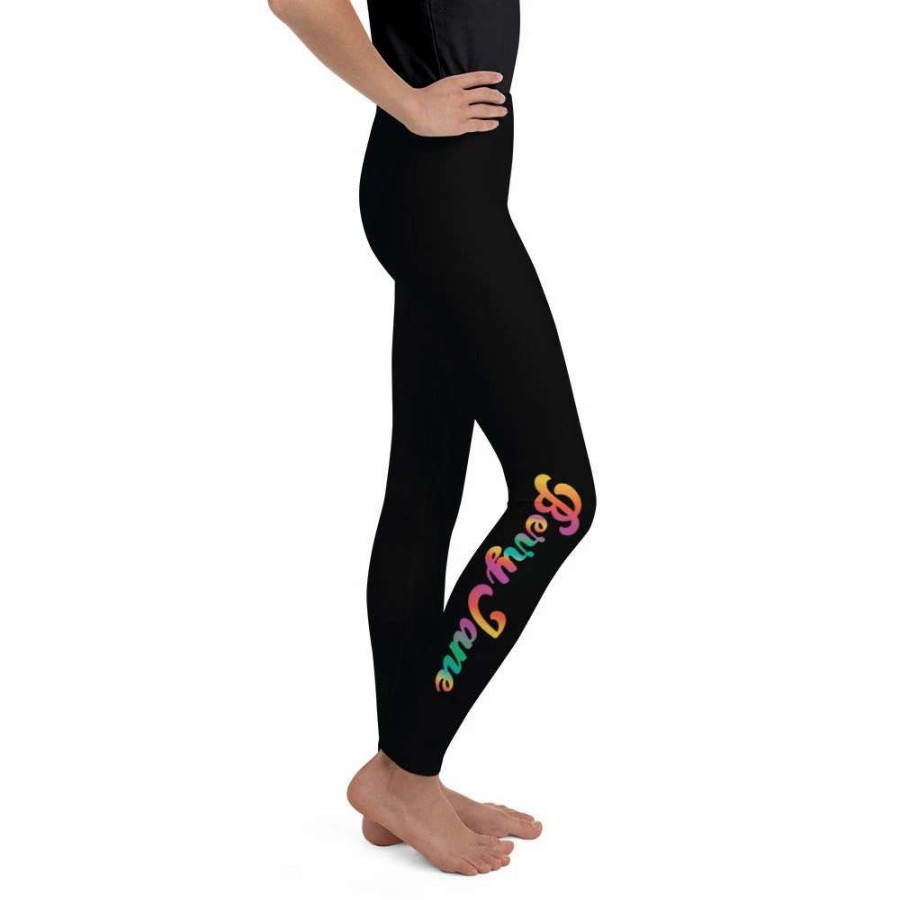 Kids * | Berry Jane Tween Girls (8-20) Upf 50 Swim Leggings Rainbow Logo