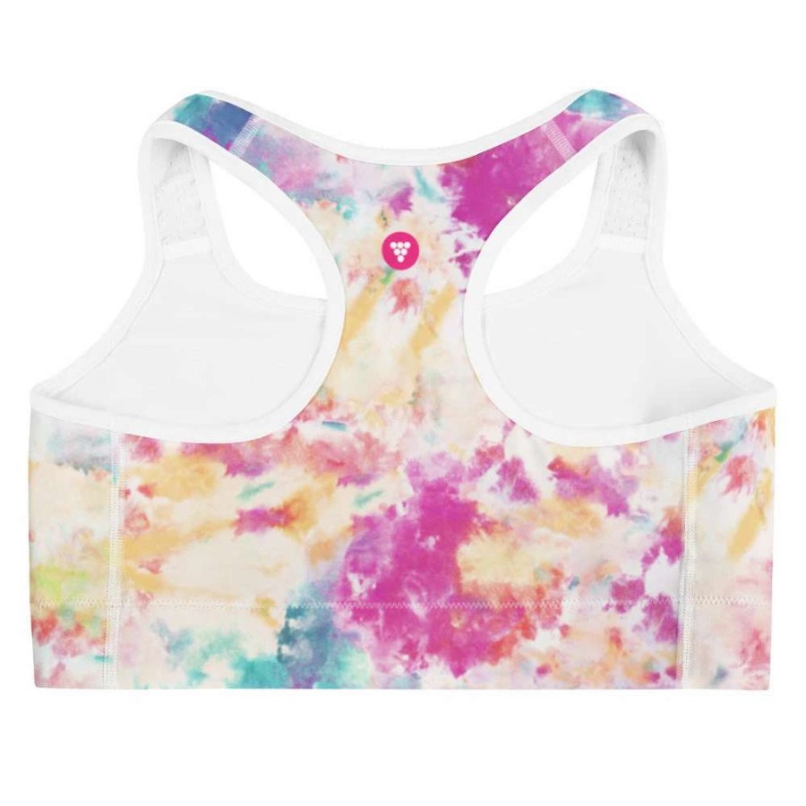 Tops * | Berry Jane Juniors Tie Dye Swim Bra Sports Bra