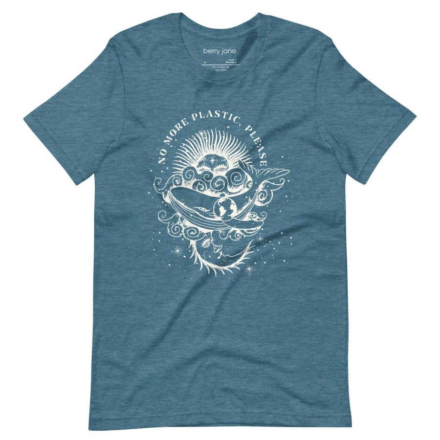 Tops * | Berry Jane No More Plastic Whale Earth Sky T-Shirt