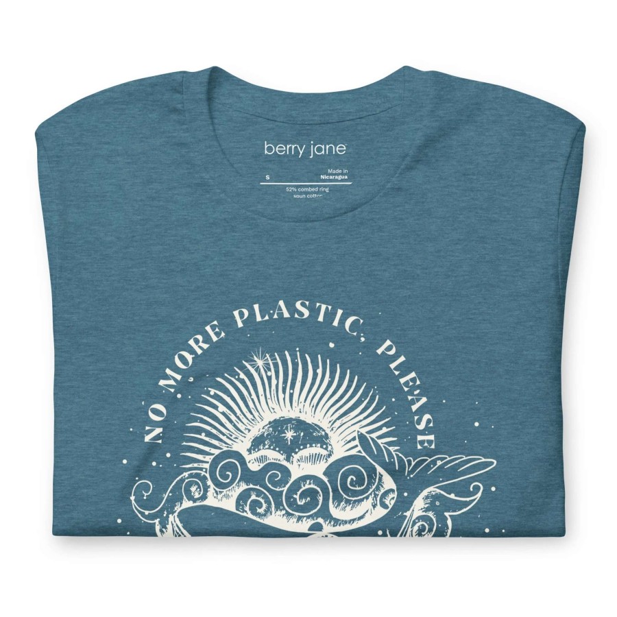 Tops * | Berry Jane No More Plastic Whale Earth Sky T-Shirt